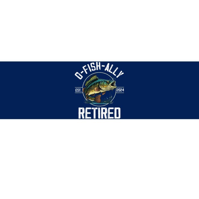 Fisherman Fishing Retirement Gift Ofishally Retired 2024 Bumper Sticker