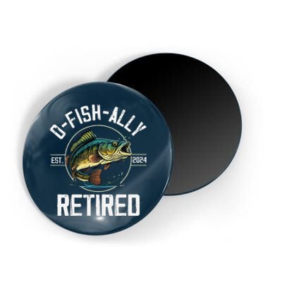 Fisherman Fishing Retirement Gift Ofishally Retired 2024 Magnet