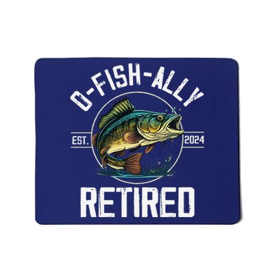 Fisherman Fishing Retirement Gift Ofishally Retired 2024 Mousepad