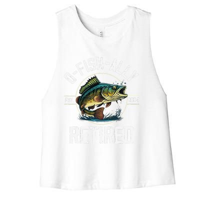 Fisherman Fishing Retirement Gift Ofishally Retired 2024 Women's Racerback Cropped Tank