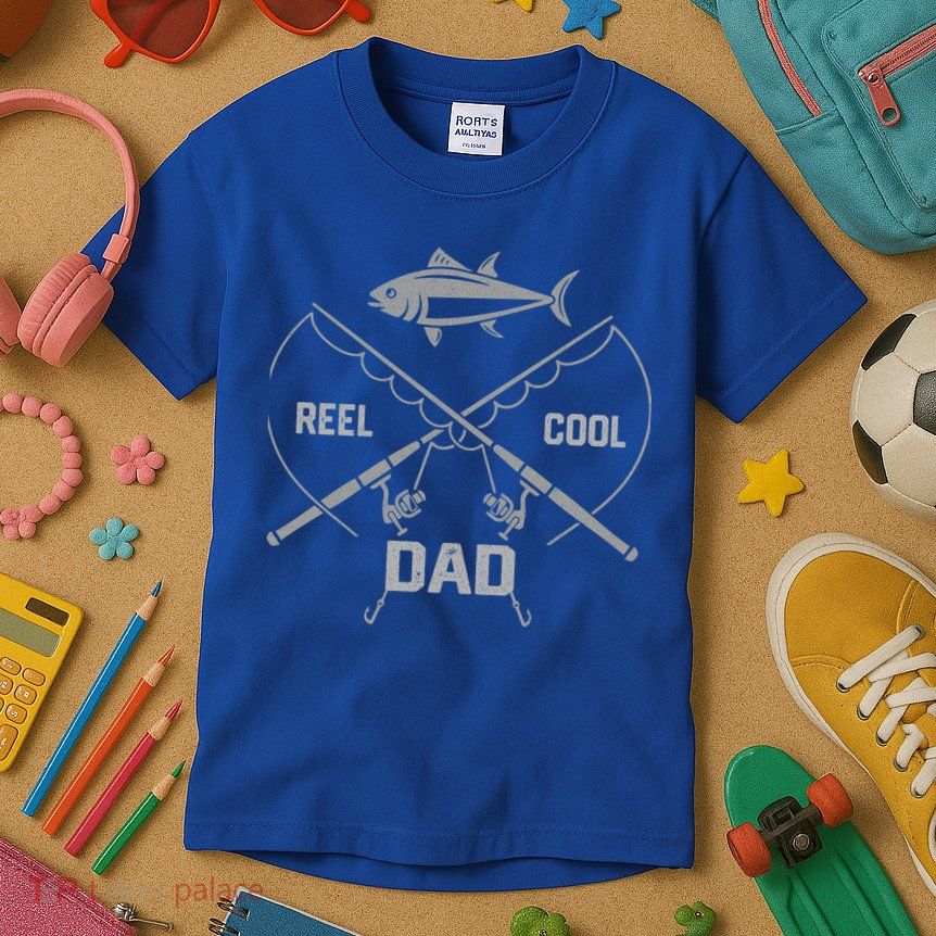 Funny Fishing Reel Cool Dad Father's Day Gift Kids T-Shirt