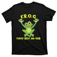 Frog Fully Rely On God Long Sleeve Christianity Gift T-Shirt