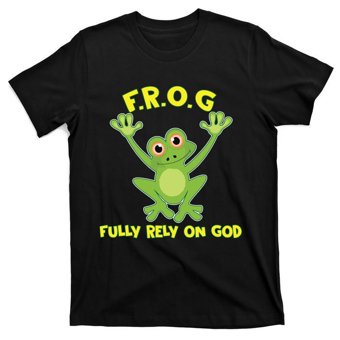 Frog Fully Rely On God Long Sleeve Christianity Gift T-Shirt