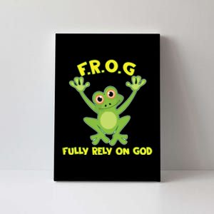 Frog Fully Rely On God Long Sleeve Christianity Gift Canvas