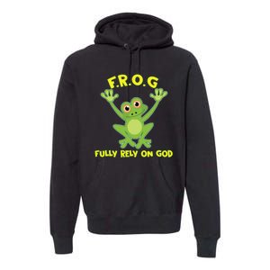 Frog Fully Rely On God Long Sleeve Christianity Gift Premium Hoodie