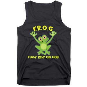 Frog Fully Rely On God Long Sleeve Christianity Gift Tank Top