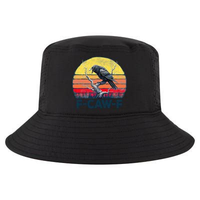 F-Caw-F Funny Raven Crow Vintage Gothic Bird Pun Cool Comfort Performance Bucket Hat