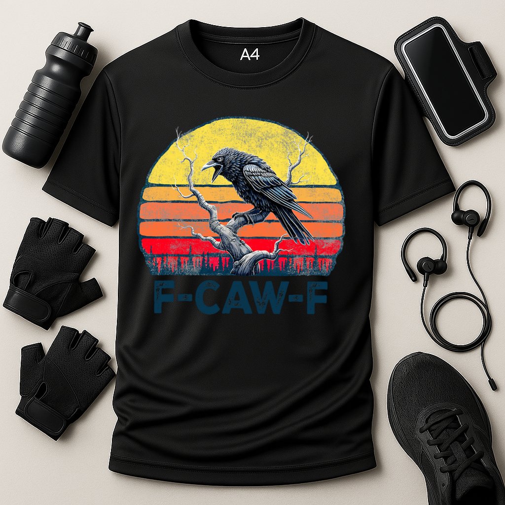 F-Caw-F Funny Raven Crow Vintage Gothic Bird Pun Performance Shirt