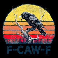 F-Caw-F Funny Raven Crow Vintage Gothic Bird Pun Hoodie