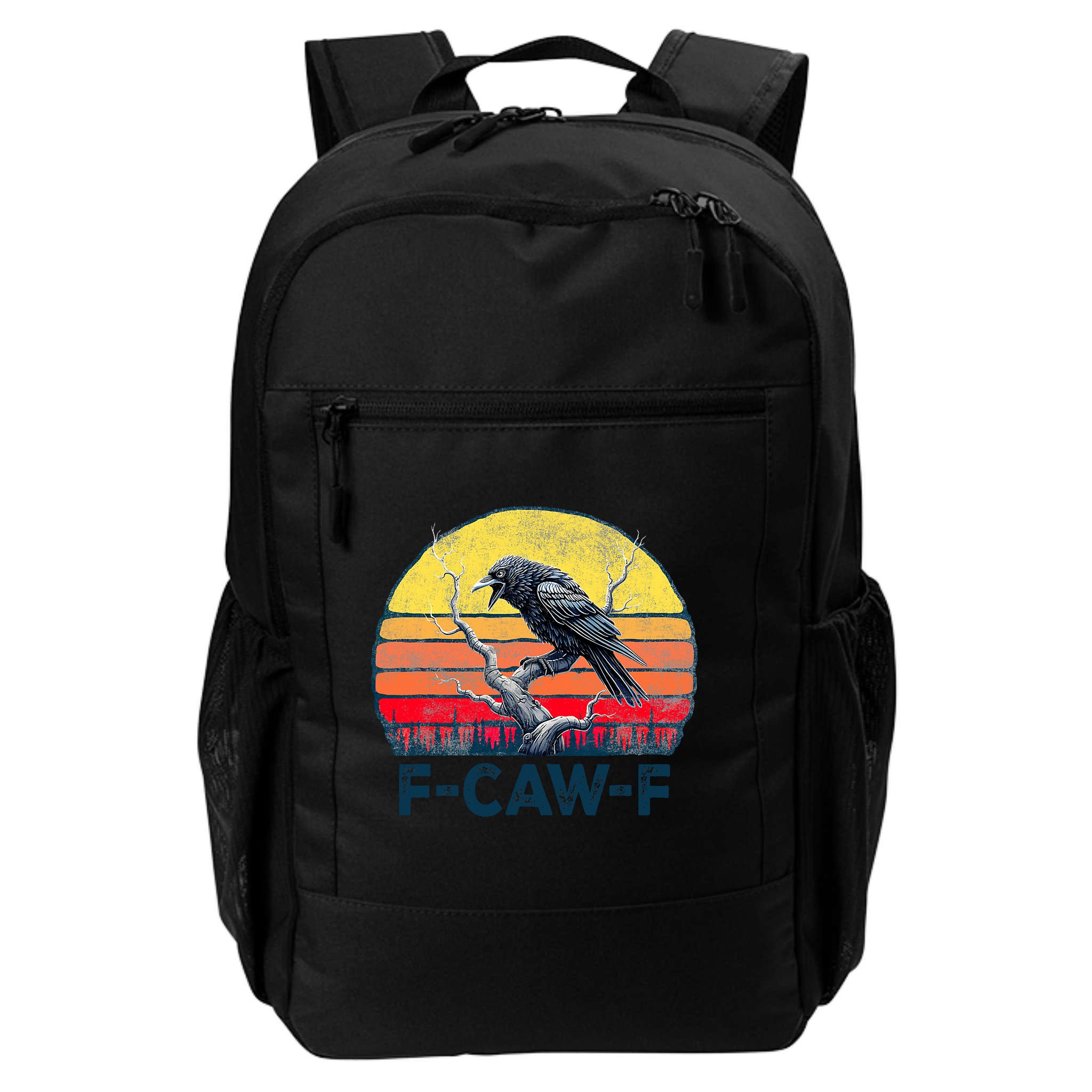 F-Caw-F Funny Raven Crow Vintage Gothic Bird Pun Backpack