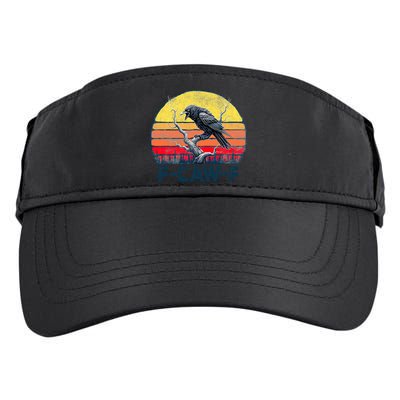 F-Caw-F Funny Raven Crow Vintage Gothic Bird Pun Adult Drive Performance Visor