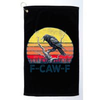 F-Caw-F Funny Raven Crow Vintage Gothic Bird Pun Golf Towel