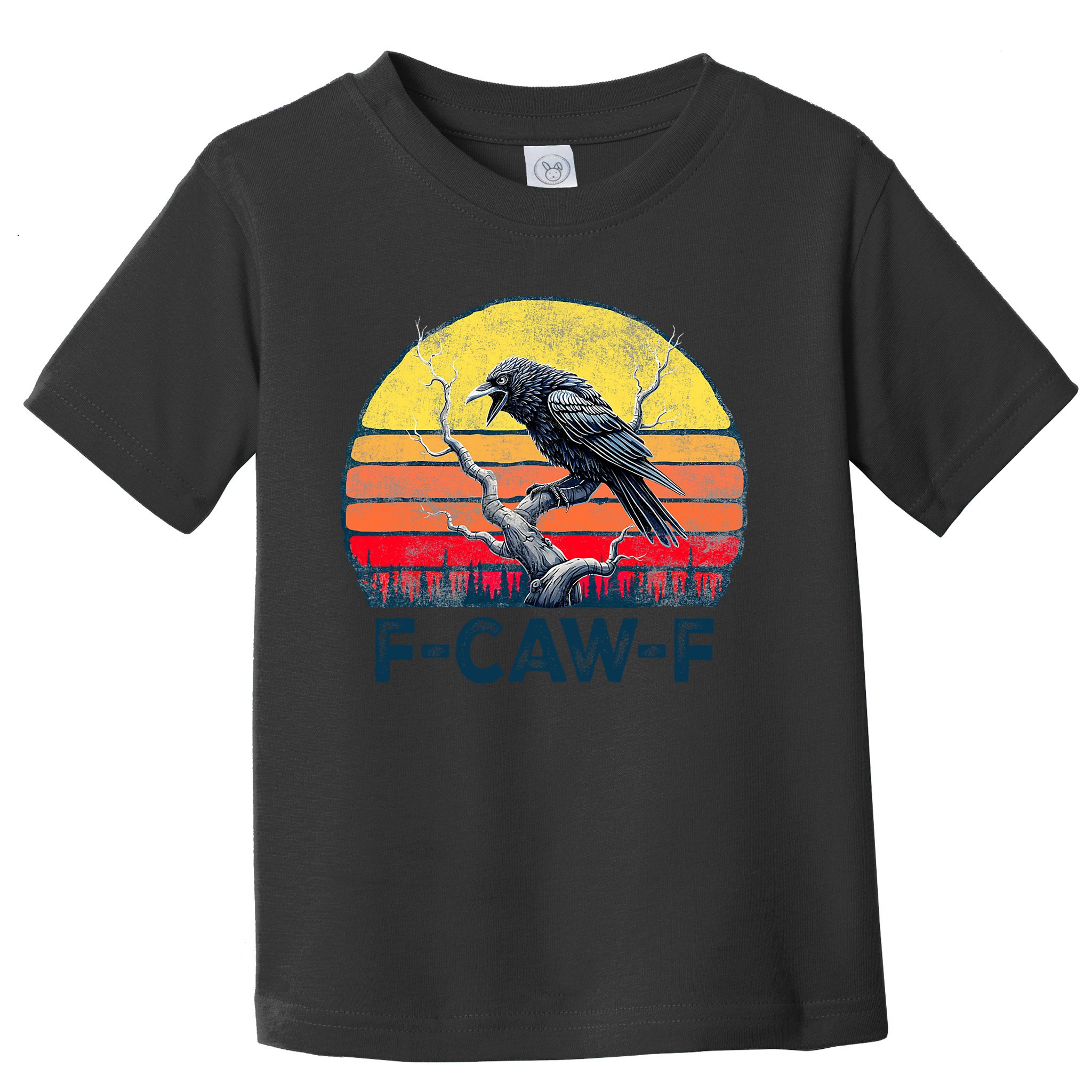 F-Caw-F Funny Raven Crow Vintage Gothic Bird Pun Toddler T-Shirt