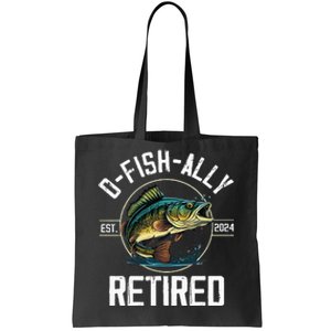 Fisherman Fishing Retirement Gift Ofishally Retired 2024 Tote Bag