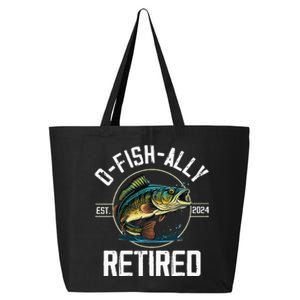 Fisherman Fishing Retirement Gift Ofishally Retired 2024 25L Jumbo Tote