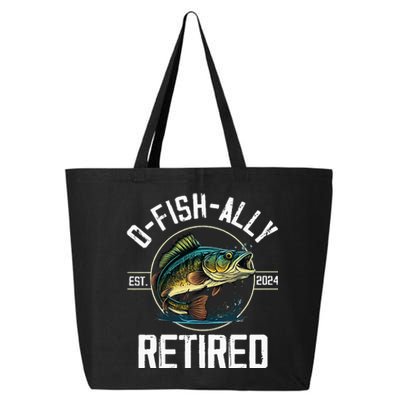 Fisherman Fishing Retirement Gift Ofishally Retired 2024 25L Jumbo Tote