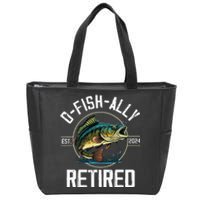 Fisherman Fishing Retirement Gift Ofishally Retired 2024 Zip Tote Bag