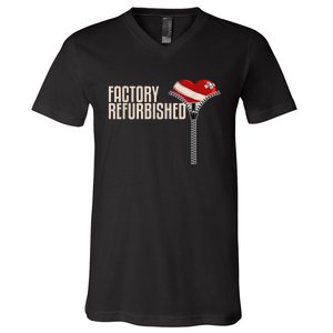 Funny Factory Refurbished Gift Open Heart Surgery Survivors V-Neck T-Shirt