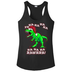 Funny Fa Ra Rawr Christmas Holiday Trex Santa Dinosaur Gift Ladies PosiCharge Competitor Racerback Tank