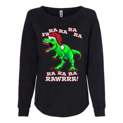 Funny Fa Ra Rawr Christmas Holiday Trex Santa Dinosaur Gift Womens California Wash Sweatshirt