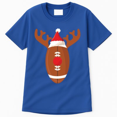 Funny Football Reindeer Christmas Football Lover Gift Tall T-Shirt