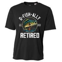 Fisherman Fishing Retirement Gift Ofishally Retired 2024 Cooling Performance Crew T-Shirt