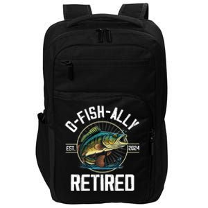 Fisherman Fishing Retirement Gift Ofishally Retired 2024 Impact Tech Backpack