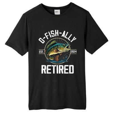 Fisherman Fishing Retirement Gift Ofishally Retired 2024 Tall Fusion ChromaSoft Performance T-Shirt