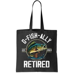 Fisherman Fishing Retirement Gift Ofishally Retired 2024 Tote Bag