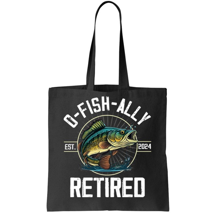 Fisherman Fishing Retirement Gift Ofishally Retired 2024 Tote Bag