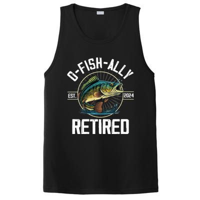 Fisherman Fishing Retirement Gift Ofishally Retired 2024 PosiCharge Competitor Tank