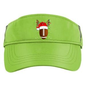 Funny Football Reindeer Santa Hat Christmas Lights Holiday Great Gift Adult Drive Performance Visor