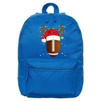 Funny Football Reindeer Santa Hat Christmas Lights Holiday Great Gift 16 in Basic Backpack