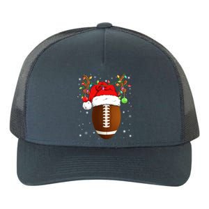 Funny Football Reindeer Santa Hat Christmas Lights Holiday Great Gift Yupoong Adult 5-Panel Trucker Hat