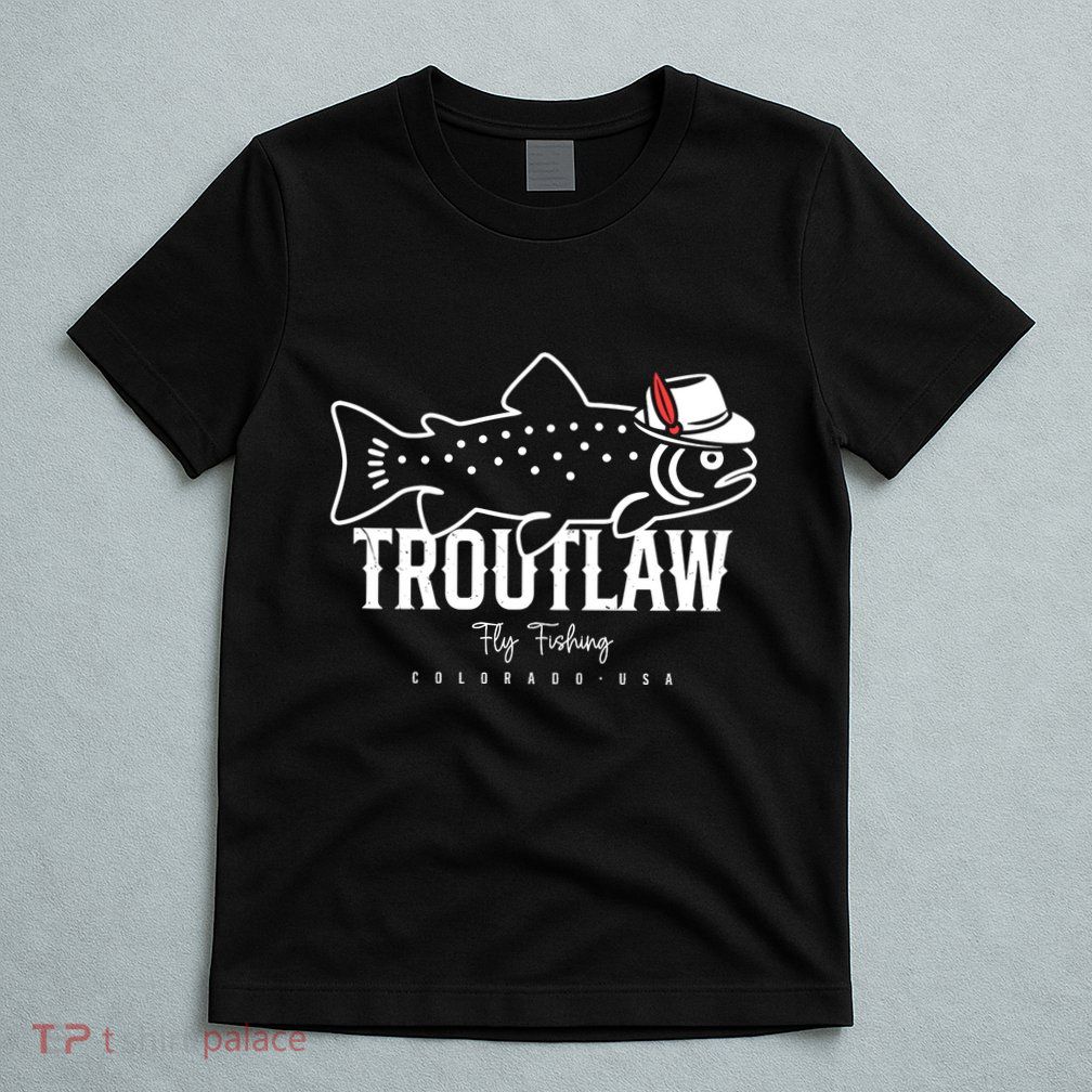 Fly Fishing Rainbow Trout Wearing A Hat Feather Cap T-Shirt