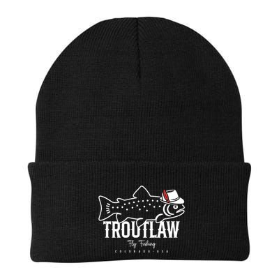 Fly Fishing Rainbow Trout Wearing A Hat Feather Cap Beanie
