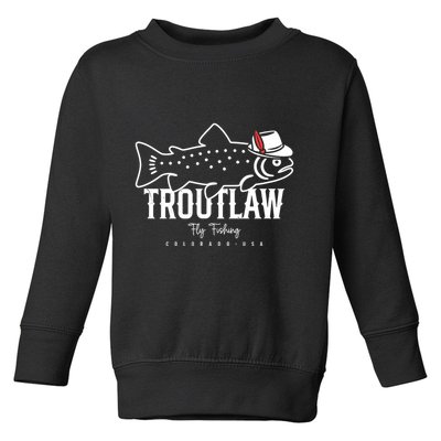 Fly Fishing Rainbow Trout Wearing A Hat Feather Cap Toddler Sweatshirt