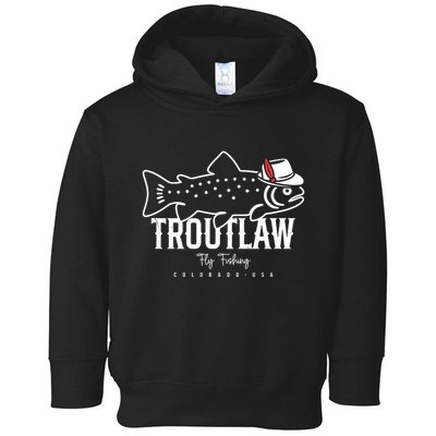 Fly Fishing Rainbow Trout Wearing A Hat Feather Cap Toddler Hoodie