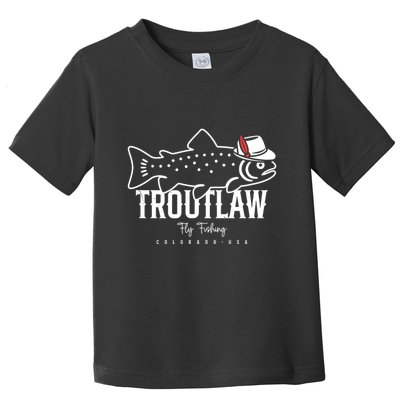 Fly Fishing Rainbow Trout Wearing A Hat Feather Cap Toddler T-Shirt