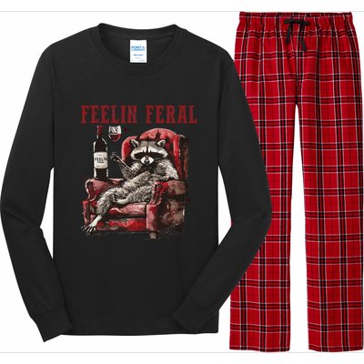 Feeling Feral Racoon Long Sleeve Pajama Set