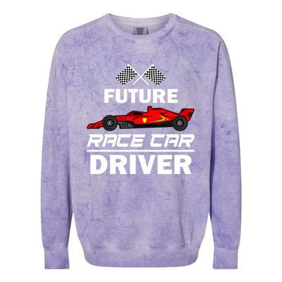 Funny Future Race Car Driver Gift Racing Gift Colorblast Crewneck Sweatshirt