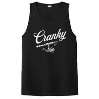 Funny Fishing Reel Pun  Cranky Fishermen PosiCharge Competitor Tank