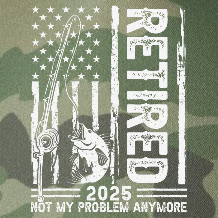 Funny Fishing Retired 2025 Not My Problem Anymore Retirement Legacy Tie Dye Trucker Hat