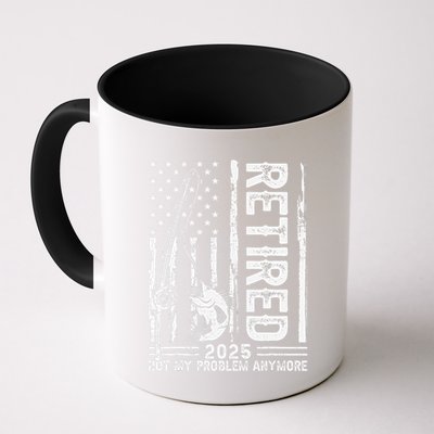 Funny Fishing Retired 2025 Not My Problem Anymore Retirement Mug