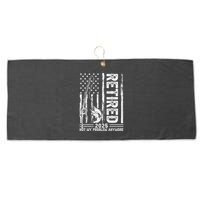 Funny Fishing Retired 2025 Not My Problem Anymore Retirement Large Microfiber Waffle Golf Towel