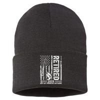 Funny Fishing Retired 2025 Not My Problem Anymore Retirement Sustainable Knit Beanie
