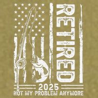 Funny Fishing Retired 2025 Not My Problem Anymore Retirement Garment-Dyed Women's Muscle Tee