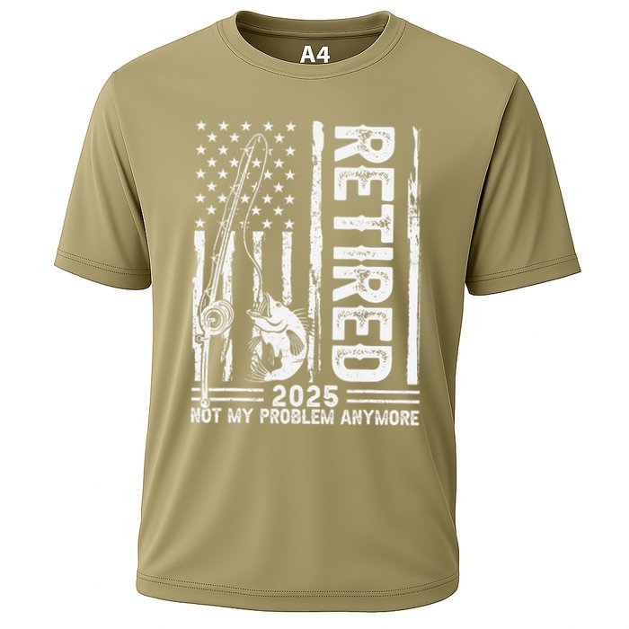 Funny Fishing Retired 2025 Not My Problem Anymore Retirement Performance Shirt