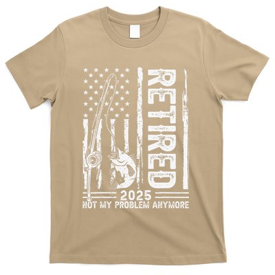 Funny Fishing Retired 2025 Not My Problem Anymore Retirement T-Shirt