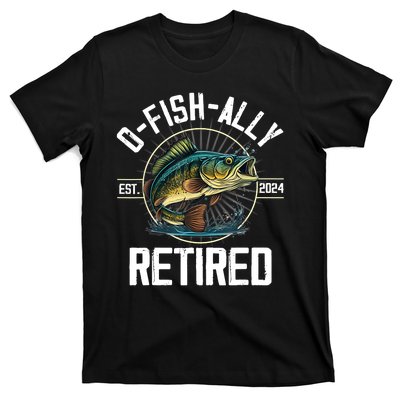 Fisherman Fishing Retirement Gift Ofishally Retired 2024 T-Shirt